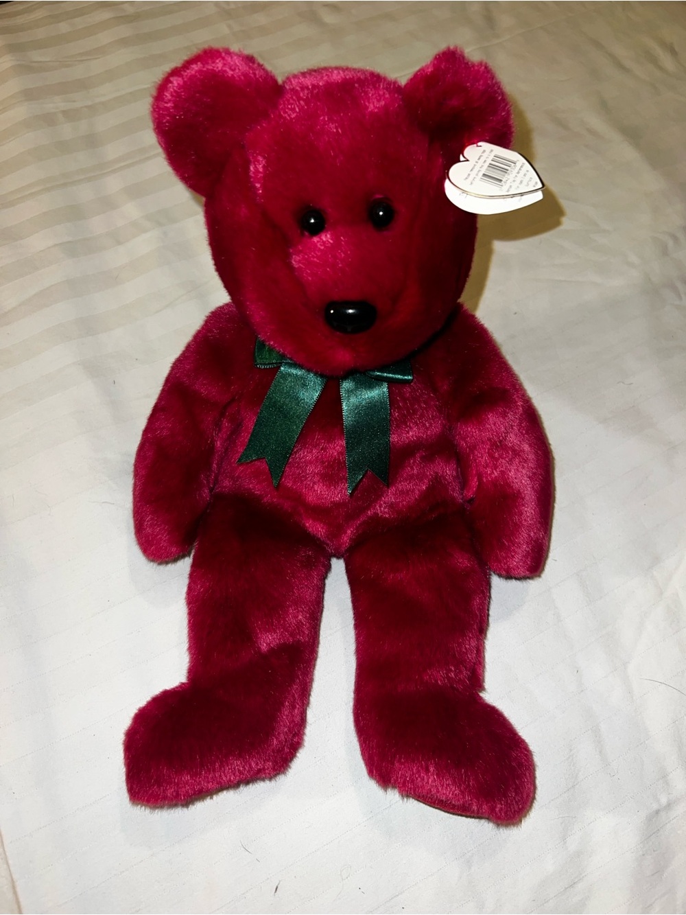 New Face Cranberry Teddy Beanie Buddy Bear